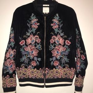 Elevenses Black Velvet Jacket with Beading.